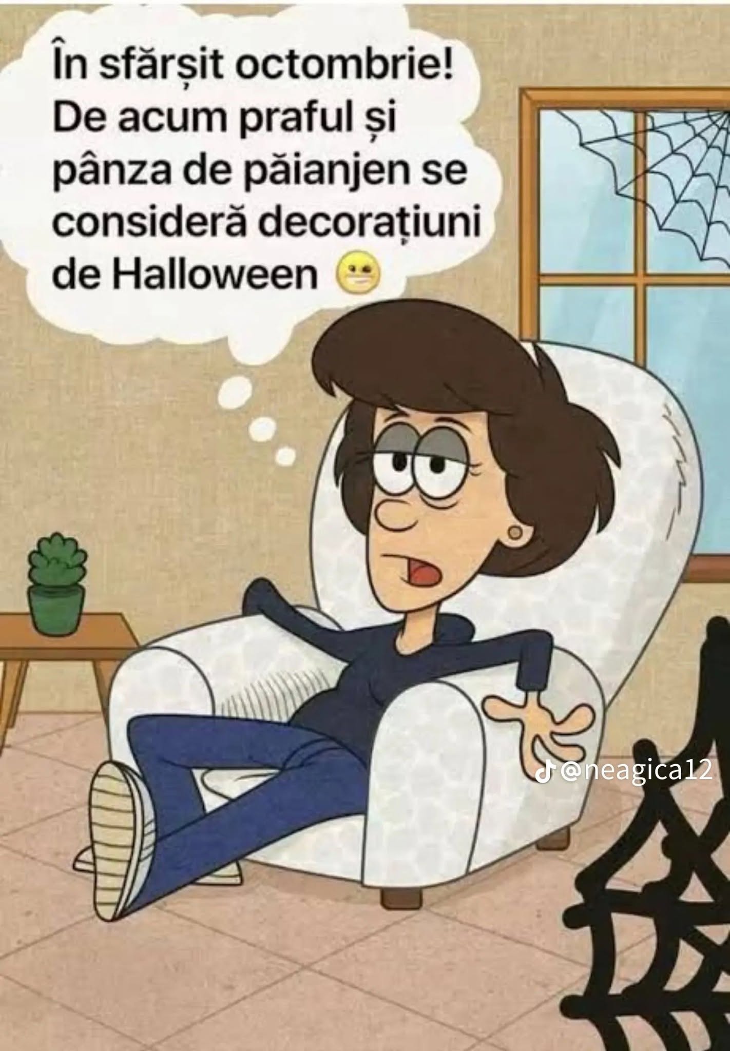 În sfârșit, octombrie! De acum praful și pânza de păianjen se consideră decorațiuni de Halloween