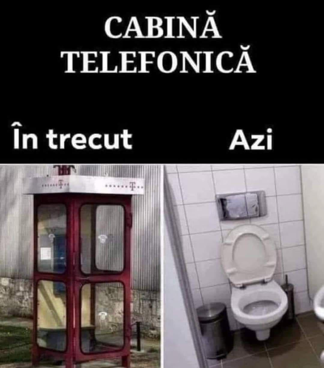 Cabina telefonică: în trecut vs. azi