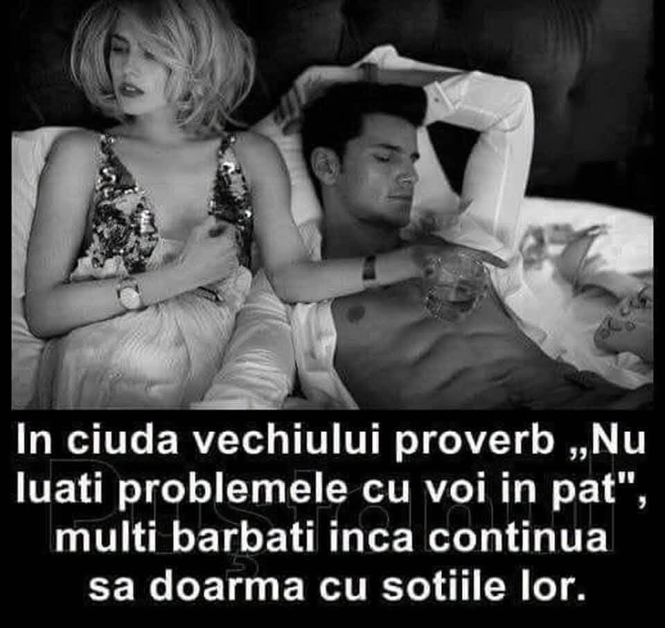 În ciuda vechiului proverb „Nu luați problemele cu voi în pat”, mulți bărbați încă continuă să doarmă cu soțiile lor.