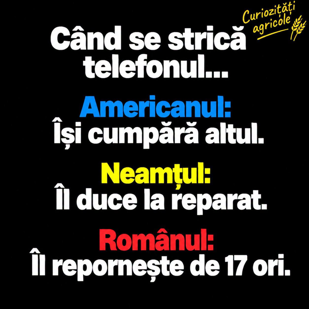 Când se strică telefonul: americanul își cumpără altul, neamțul îl duce la reparat, românul îl repornește de 17 ori