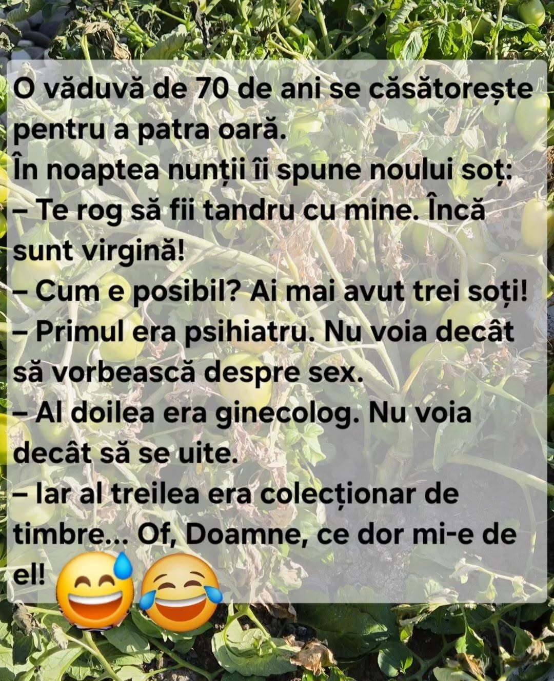 O văduvă de 70 de ani, a patra oară mireasă: Sunt încă virgină! Primul soț era psihiatru, al doilea ginecolog, iar al treilea colecționar de timbre...