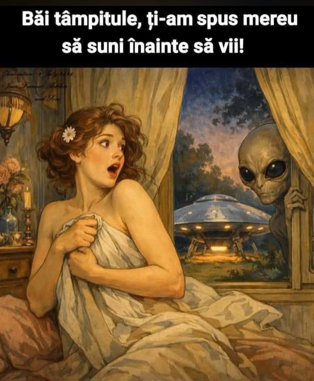 Băi tâmpitule, ți-am spus mereu să suni înainte să vii!