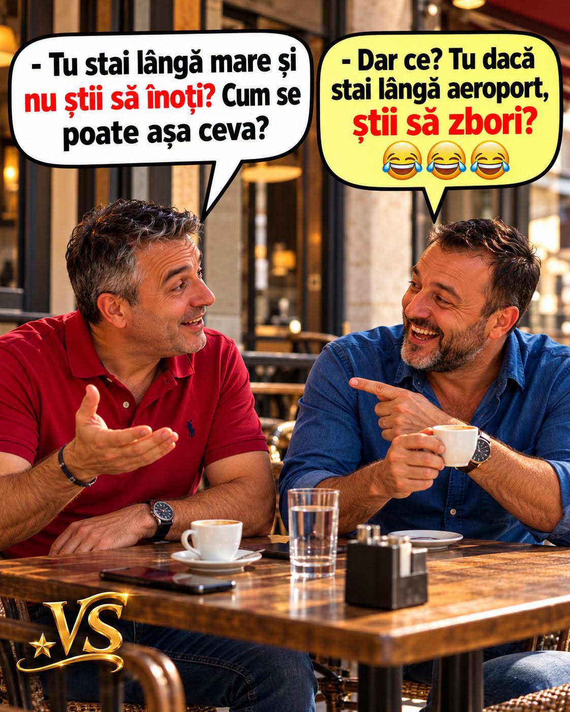 Tu stai lângă mare și nu știi să înoți? Dar ce? Tu stai lângă aeroport, știi să zbori?