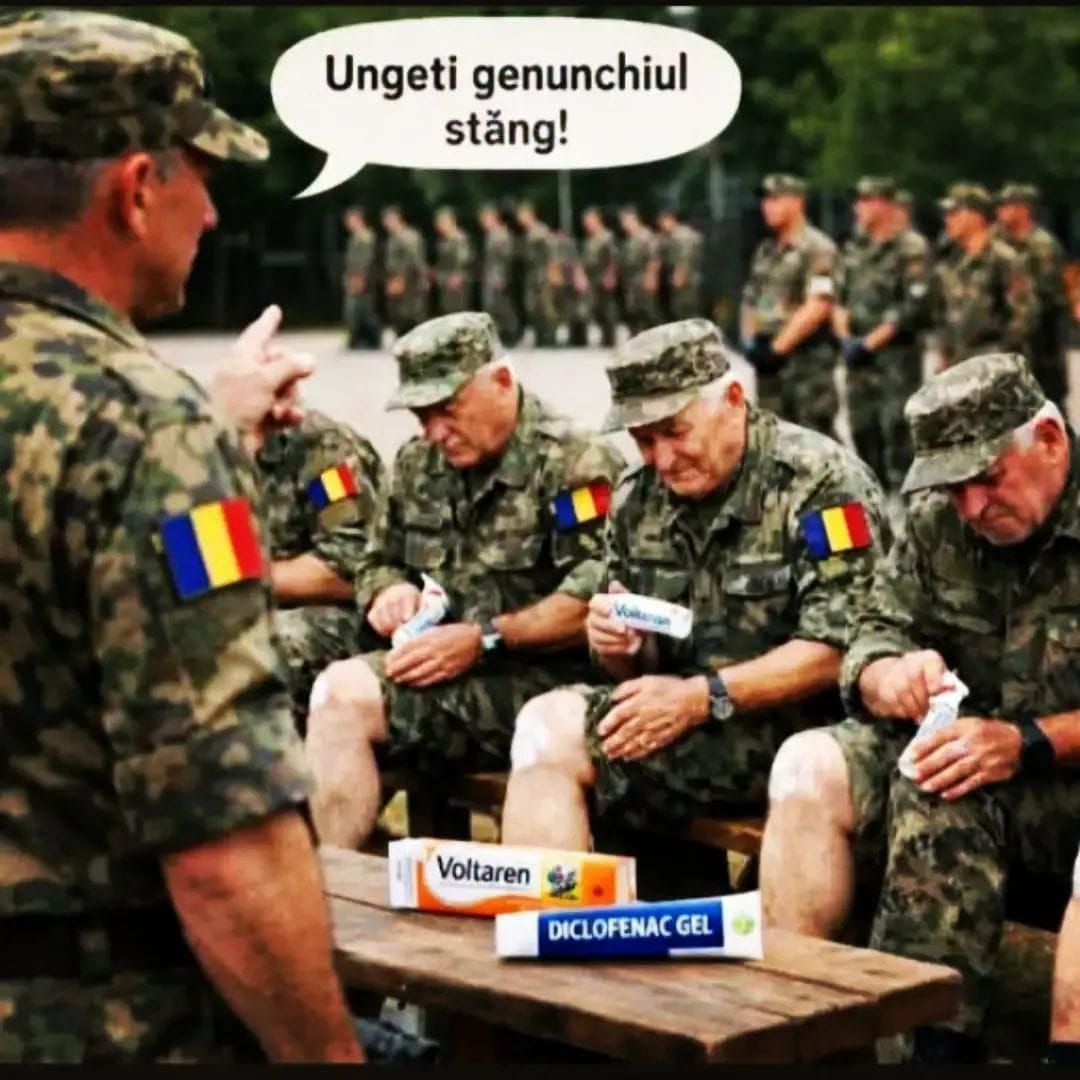 Ungeți genunchiul stâng!
