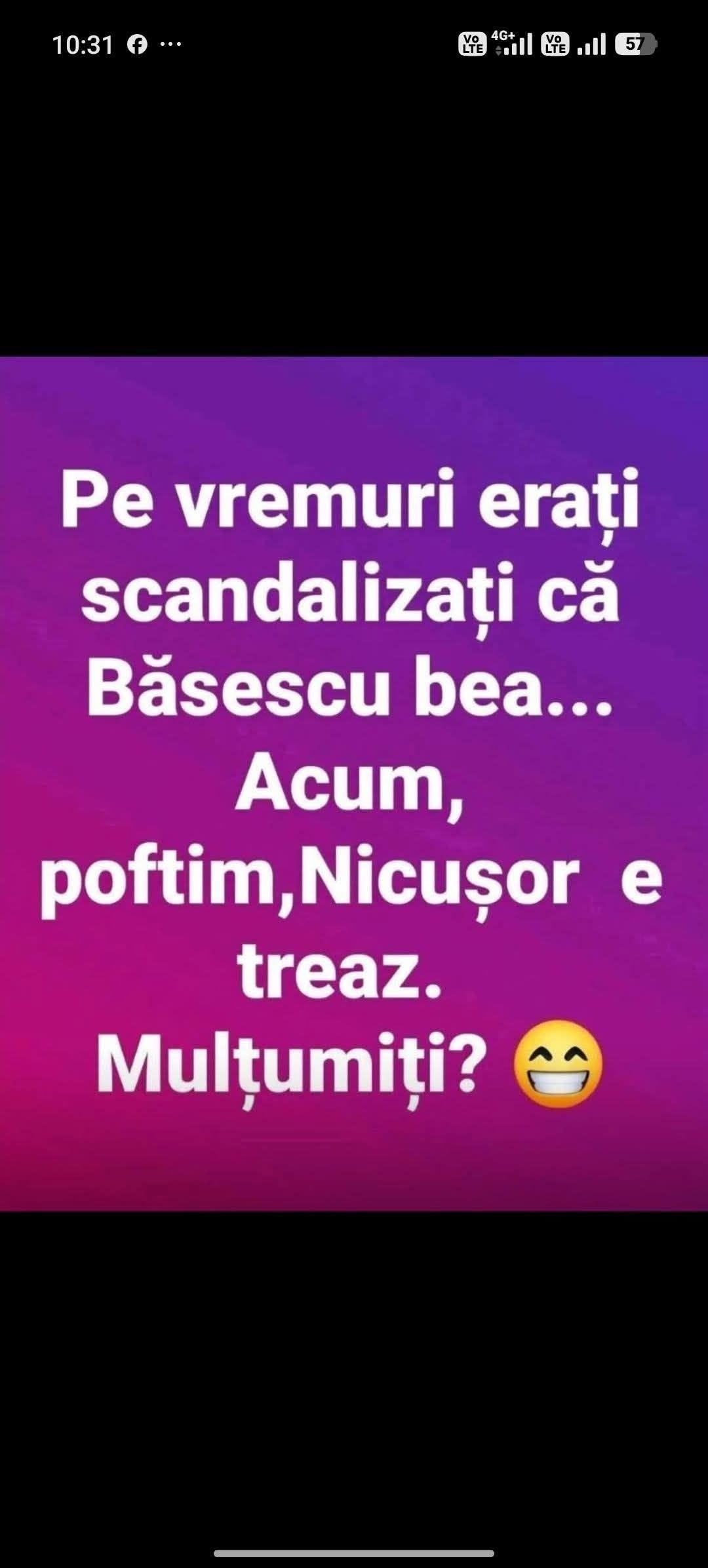 Pe vremuri erați scandalizați că Băsescu bea... Acum, poftim, Nicușor e treaz. Mulțumiți?