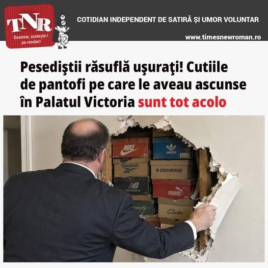 Pesediștii răsuflă ușurați! Cutiile de pantofi pe care le aveau ascunse în Palatul Victoria sunt tot acolo