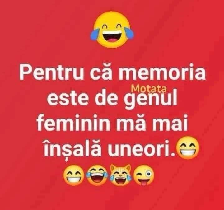 Pentru că memoria este de genul feminin, mă mai înșală uneori.