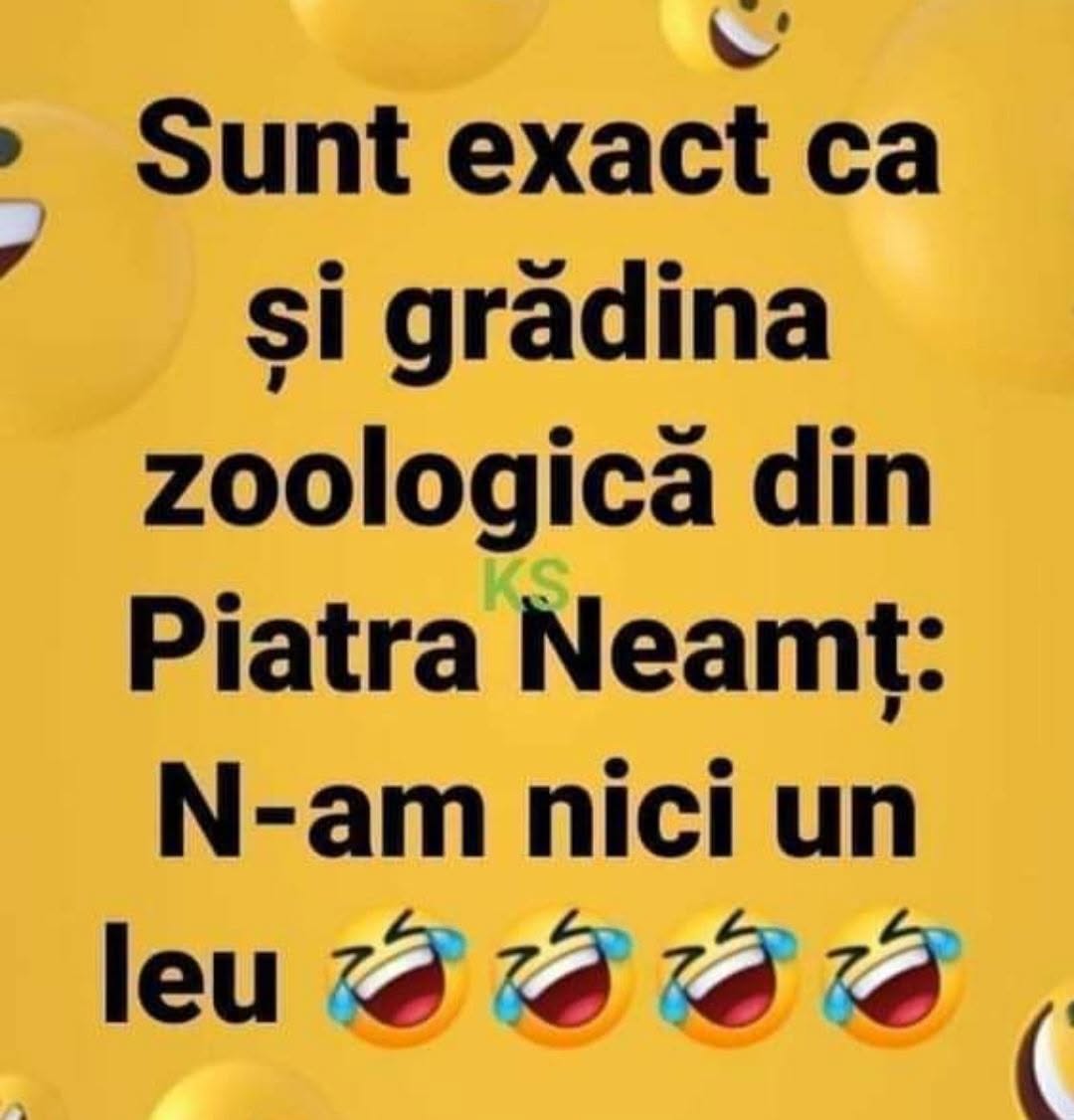 Sunt exact ca grădina zoologică din Piatra Neamț: n-am nici un leu
