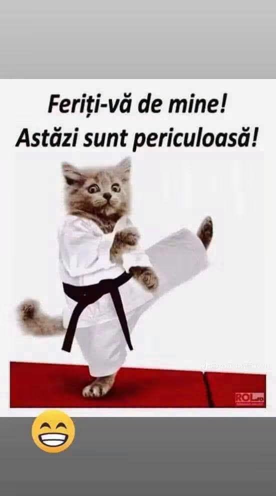 Feriți-vă de mine! Astăzi sunt periculoasă!