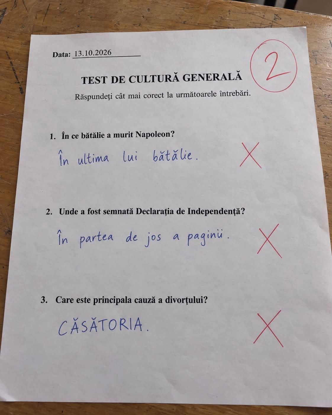 Test de cultură generală: Unde a fost semnată Declarația de Independență? În partea de jos a paginii