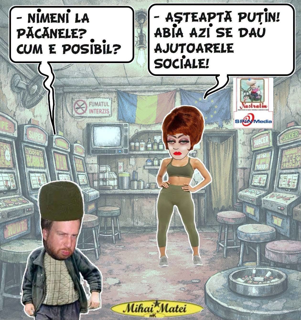 Nimeni la păcănele? Cum e posibil? Așteaptă puțin, abia azi se dau ajutoarele sociale!