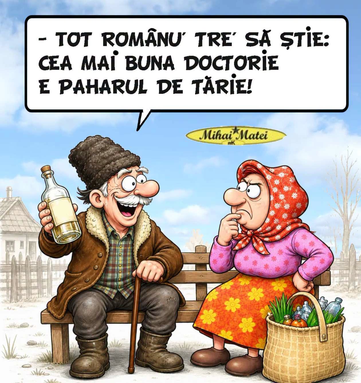 Tot românu' tre' să știe: cea mai bună doctorie e paharul de tărie!
