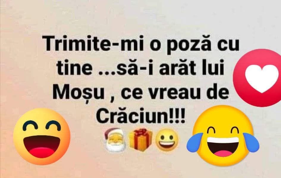 Trimite-mi o poză cu tine, să-i arăt lui Moșu ce vreau de Crăciun!