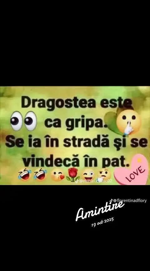 Dragostea este ca gripa: se ia în stradă și se vindecă în pat