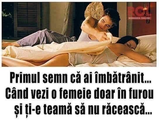 Primul semn că ai îmbătrânit: când vezi o femeie doar în furou și ți-e teamă să nu răcească