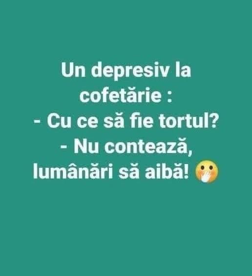 Un depresiv la cofetărie: Cu ce să fie tortul? Nu contează, lumânări să aibă!