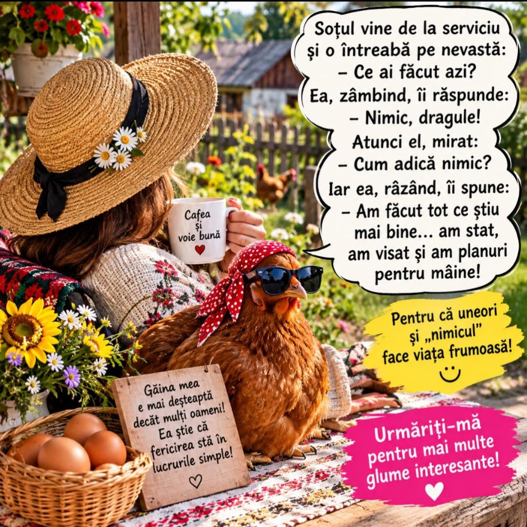 Ce-ai făcut azi? Nimic, dragule! Cum adică nimic? Am făcut tot ce știu mai bine: am stat, am visat și am planuri pentru mâine!