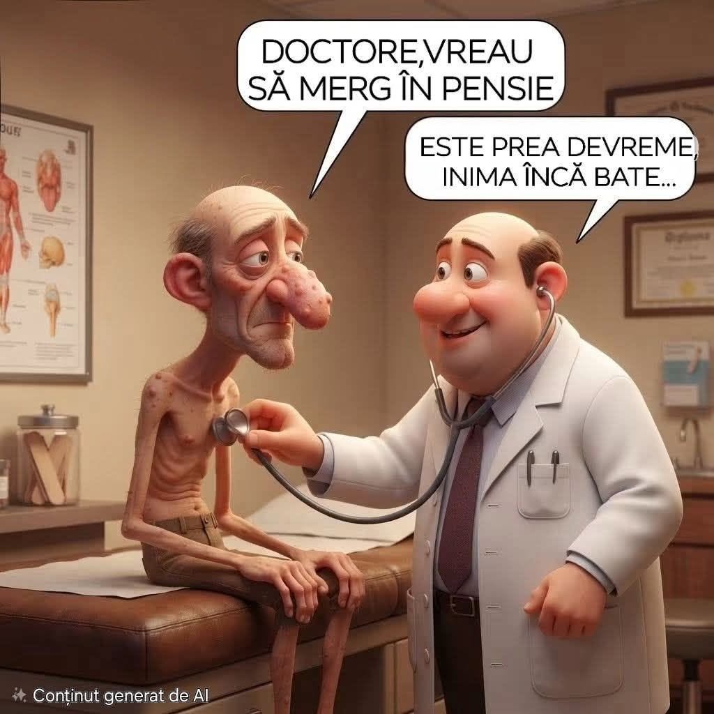 Doctore, vreau să merg în pensie! Este prea devreme, inima încă bate...
