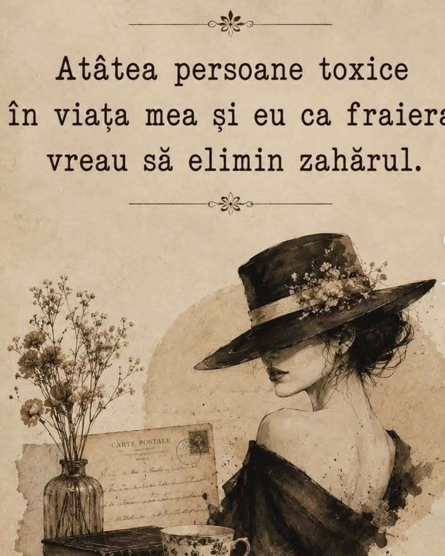 Atâtea persoane toxice în viața mea și eu ca fraiera vreau să elimin zahărul