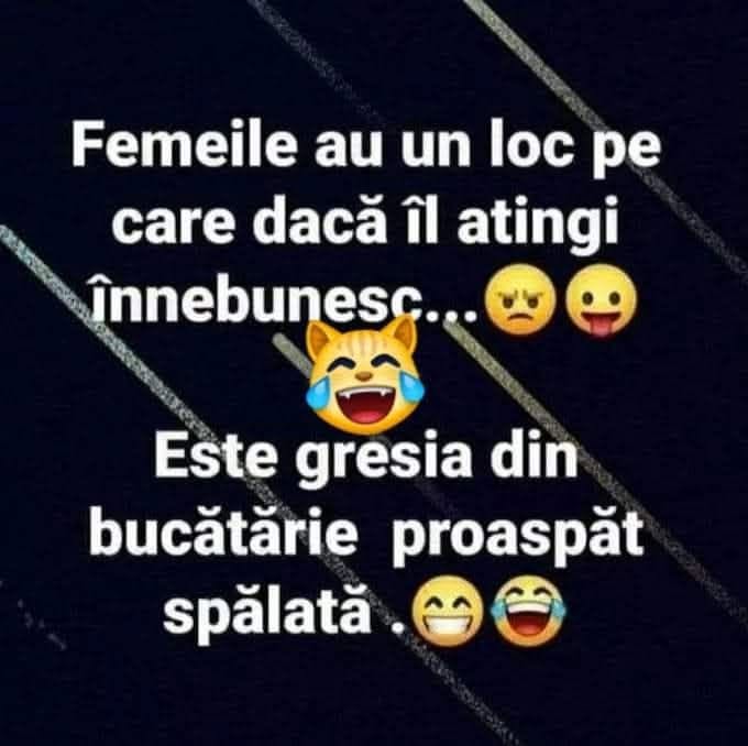 Femeile au un loc pe care, dacă îl atingi, înnebunesc... Este gresia din bucătărie proaspăt spălată