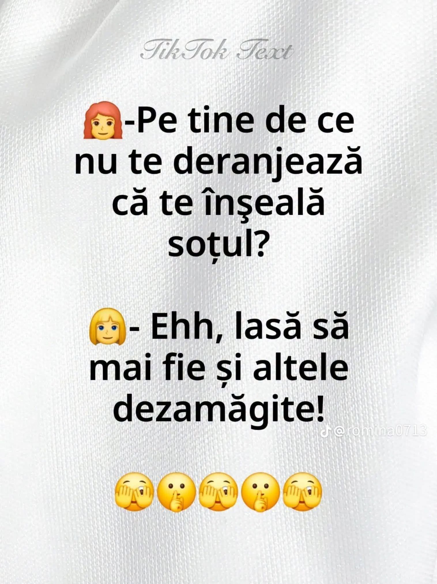 Pe tine de ce nu te deranjează că te înșală soțul? Ehh, lasă să mai fie și altele dezamăgite!