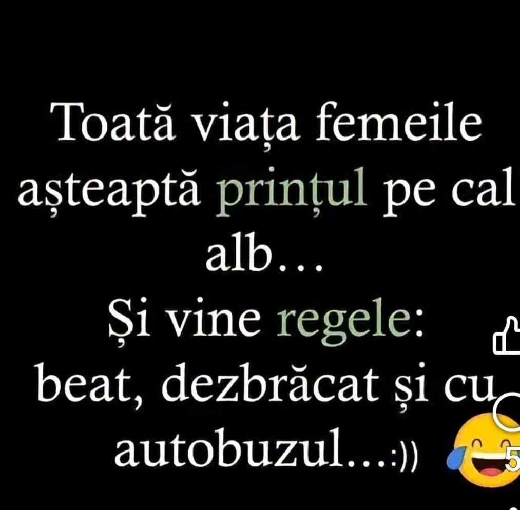 Toată viața femeile așteaptă prințul pe cal alb... Și vine regele: beat, dezbrăcat și cu autobuzul
