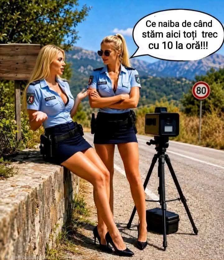 Ce naiba, de când stăm aici toți trec cu 10 la oră!