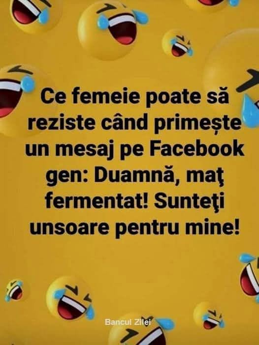 Ce femeie poate să reziste când primește un mesaj pe Facebook: Duamnă, maț fermentat! Sunteți unsoare pentru mine!