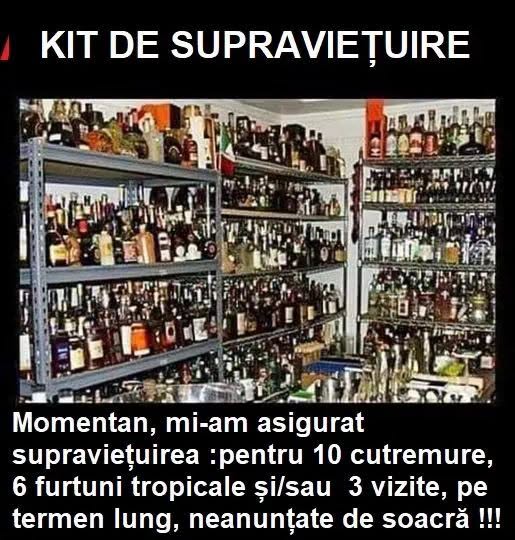 Kit de supraviețuire: mi-am asigurat supraviețuirea pentru 10 cutremure, 6 furtuni tropicale și/sau 3 vizite lungi, neanunțate, ale soacrei!