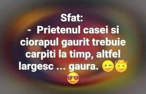 Sfat: Prietenul casei și ciorapul găurit trebuie cârpiți la timp, altfel lărgesc... gaura.