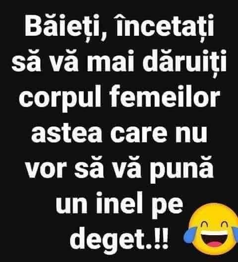 Băieți, încetați să vă mai dăruiți corpul femeilor astea care nu vor să vă pună un inel pe deget!
