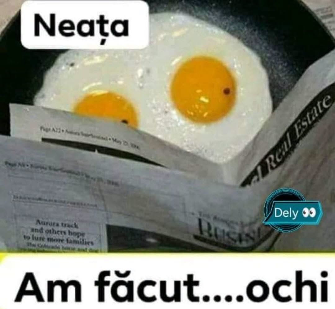 Neața! Am făcut... ochi