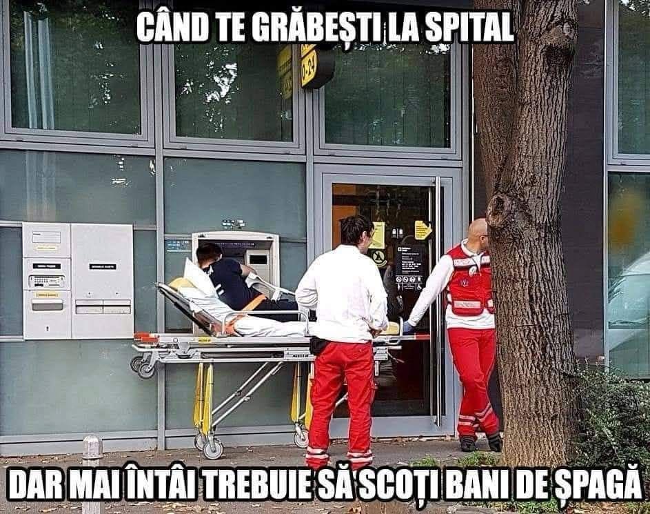 Când te grăbești la spital, dar mai întâi trebuie să scoți bani de șpagă