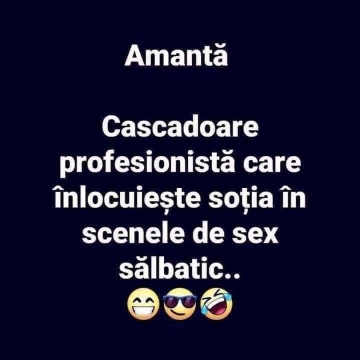 Amantă: cascadoare profesionistă care înlocuiește soția în scenele de sex sălbatic