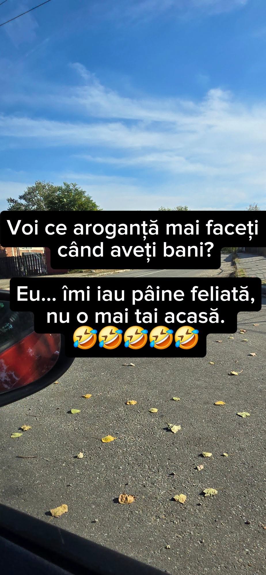 Voi ce aroganță mai faceți când aveți bani? Eu... îmi iau pâine feliată, nu o mai tai acasă