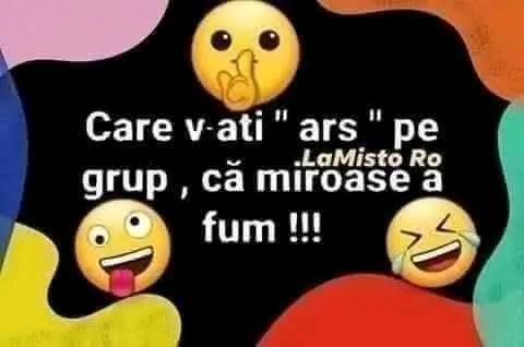 Care v-ați «ars» pe grup, că miroase a fum?