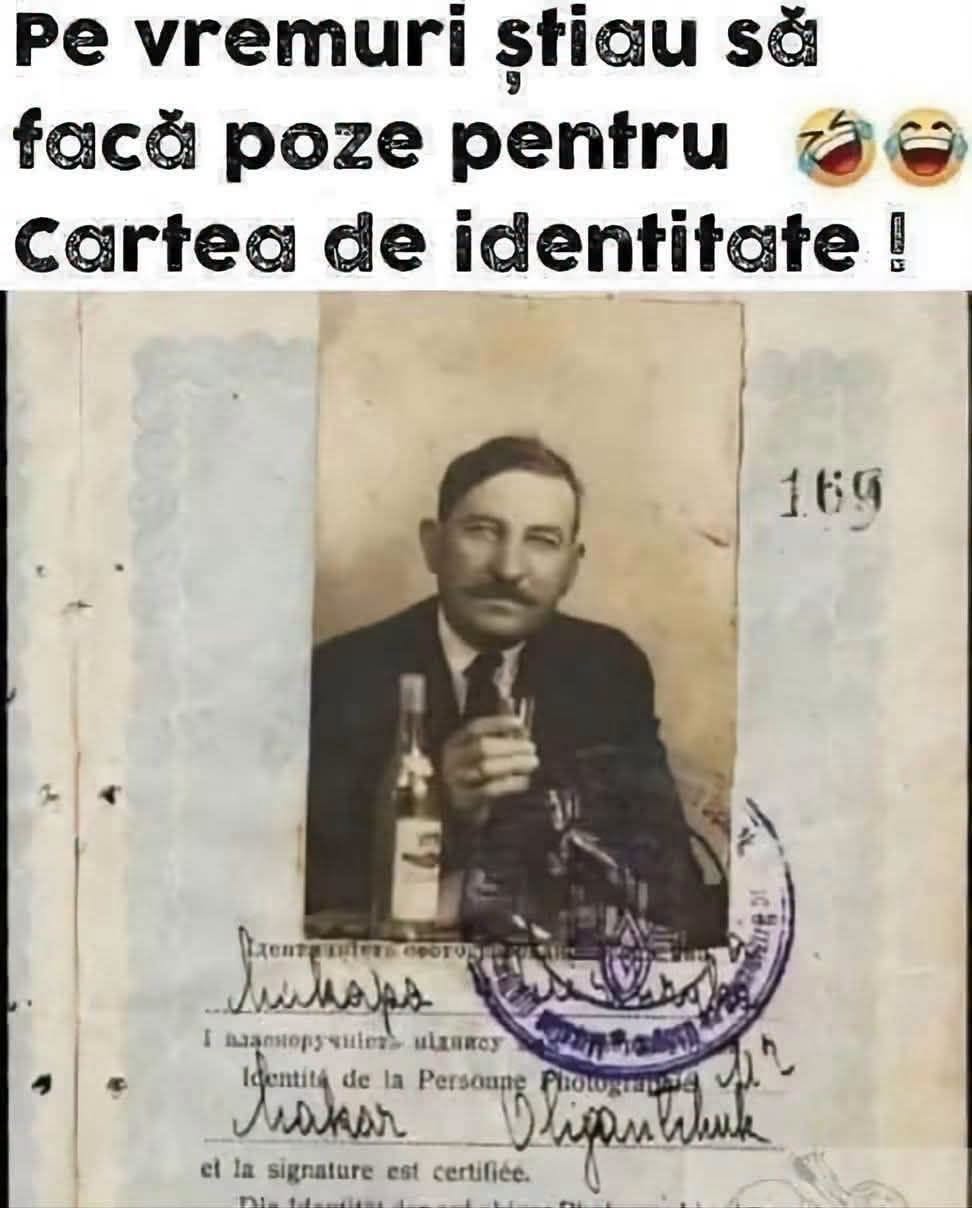 Pe vremuri știau să facă poze pentru cartea de identitate!