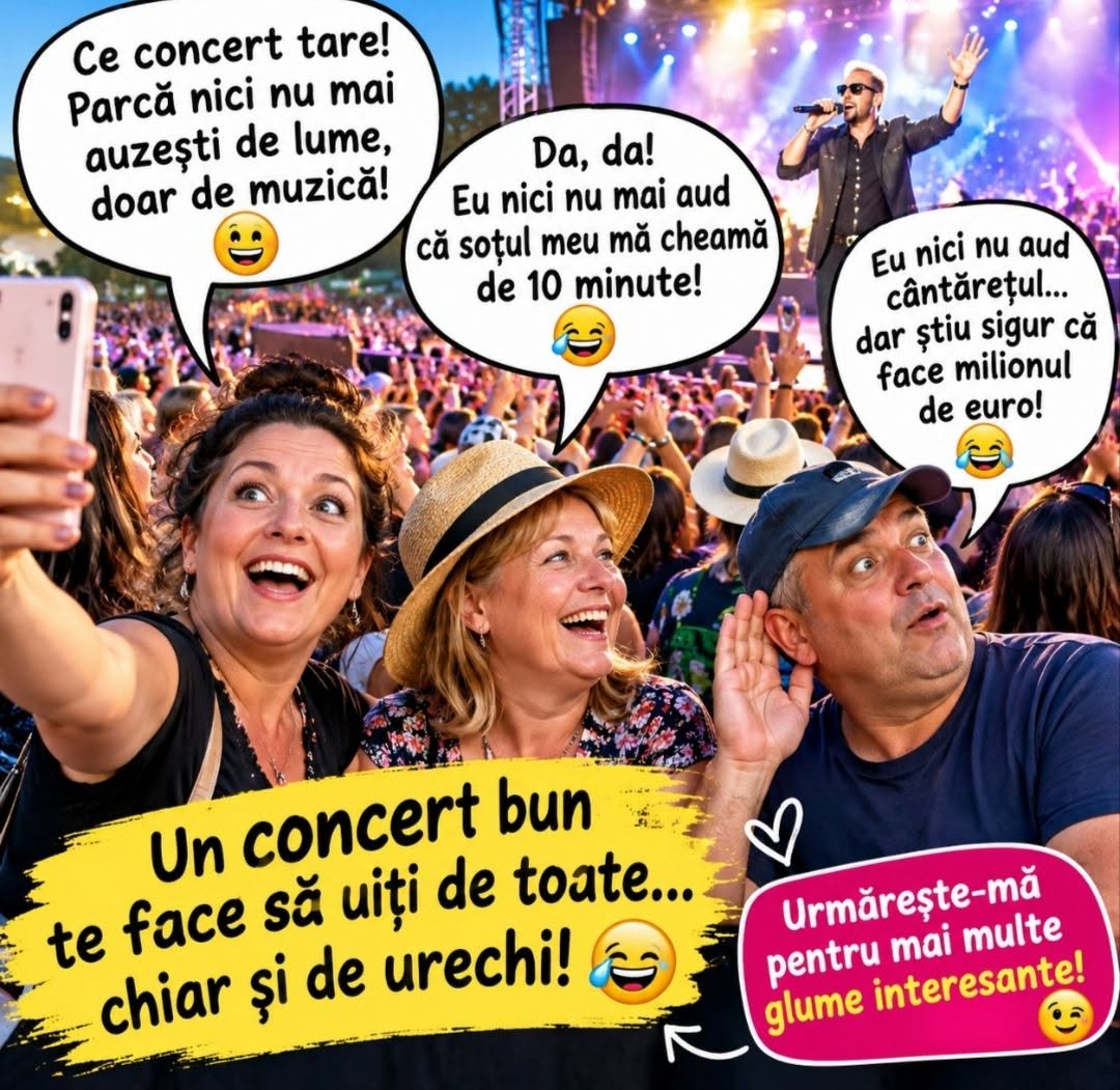 Ce concert tare! Parcă nici nu mai auzești de lume, doar de muzică! Un concert bun te face să uiți de toate... chiar și de urechi!