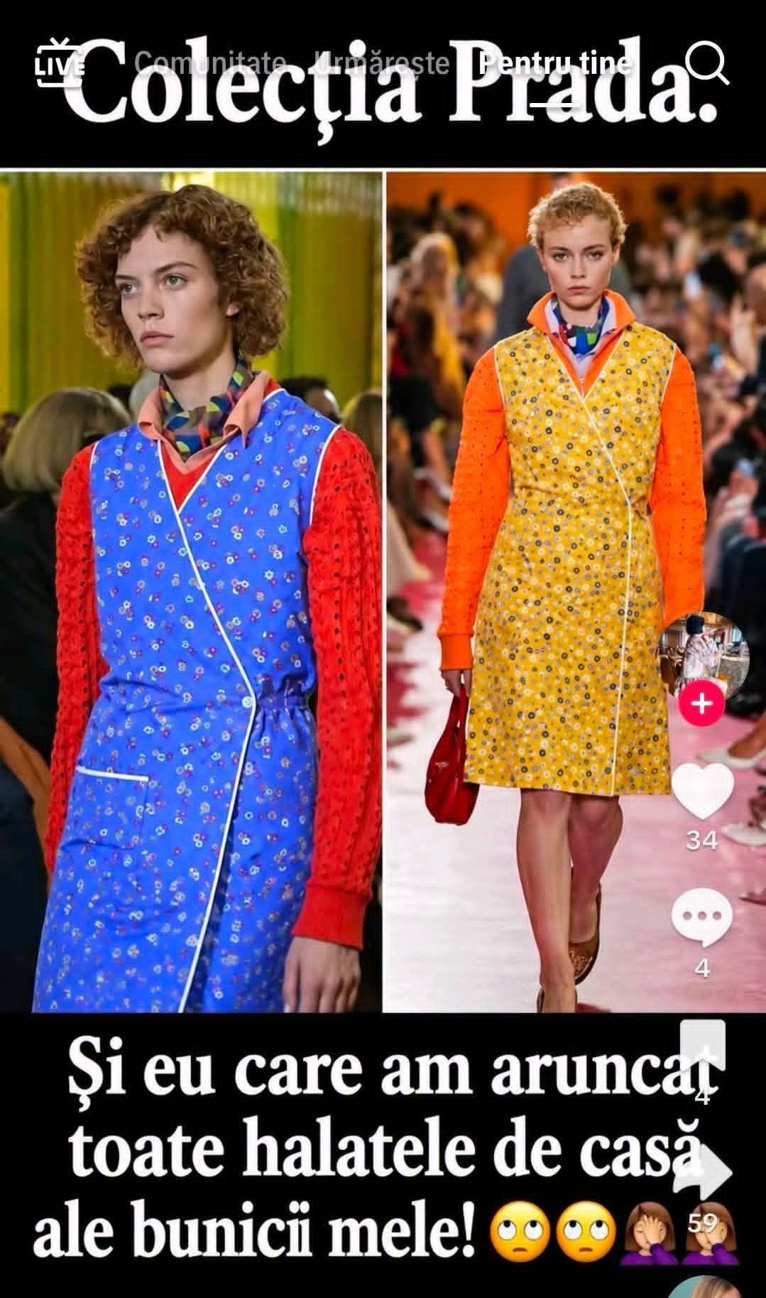 Colecția Prada... Și eu care am aruncat toate halatele de casă ale bunicii mele!