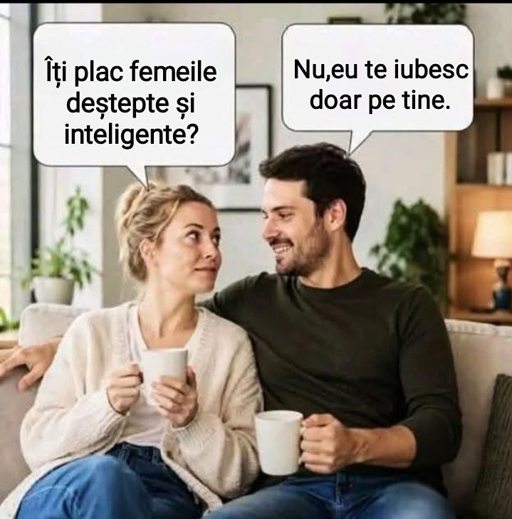Îți plac femeile deștepte și inteligente? Nu, eu te iubesc doar pe tine.