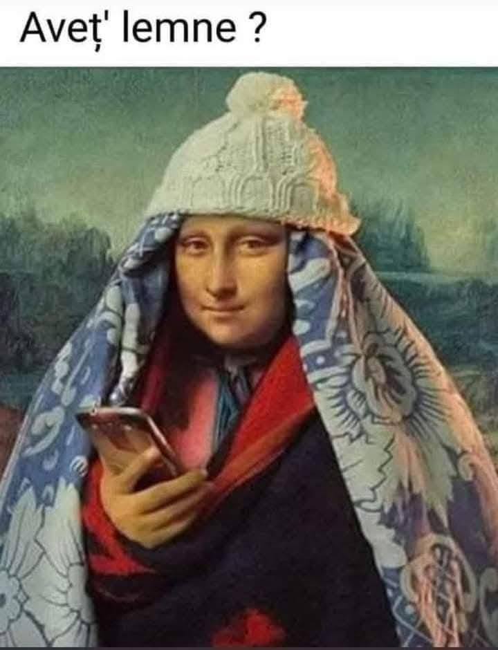 Aveți lemne? Mona Lisa, pregătită de iarnă
