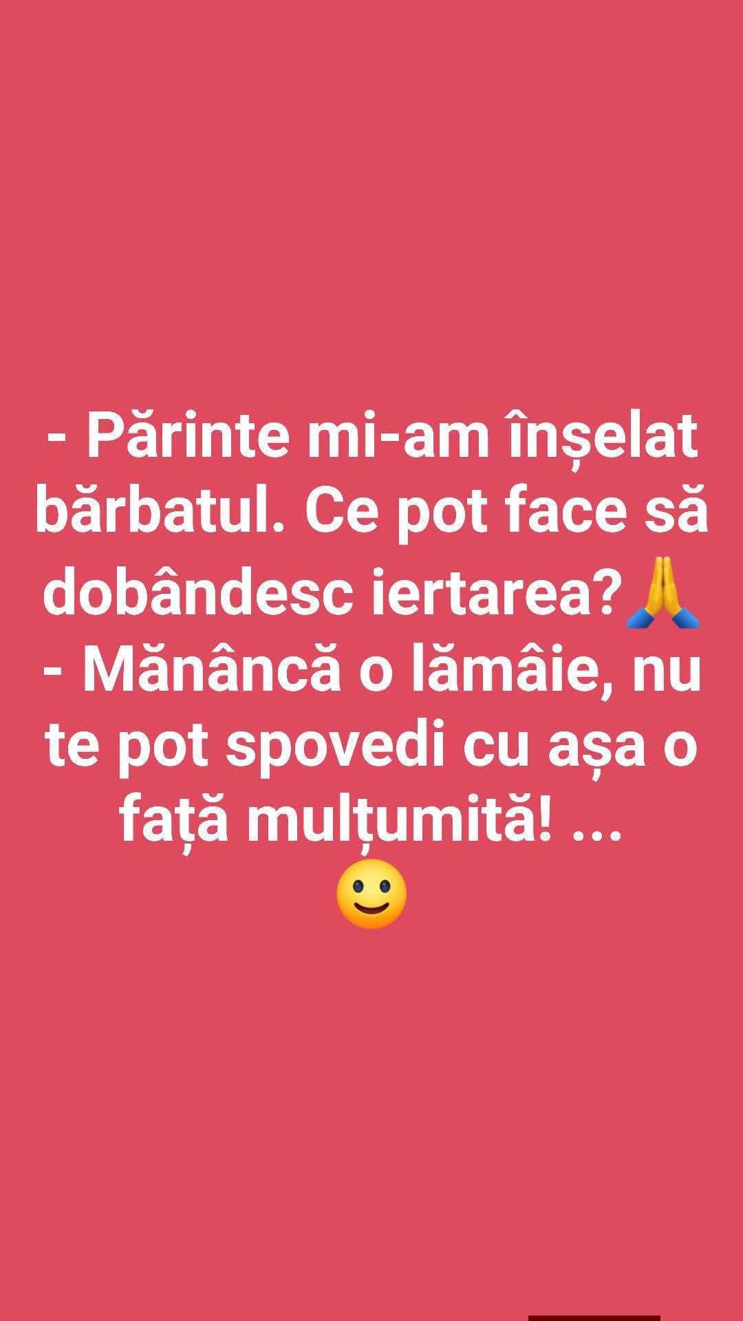 Părinte, mi-am înșelat bărbatul. Ce pot face să dobândesc iertarea? Mănâncă o lămâie, nu te pot spovedi cu așa o față mulțumită!