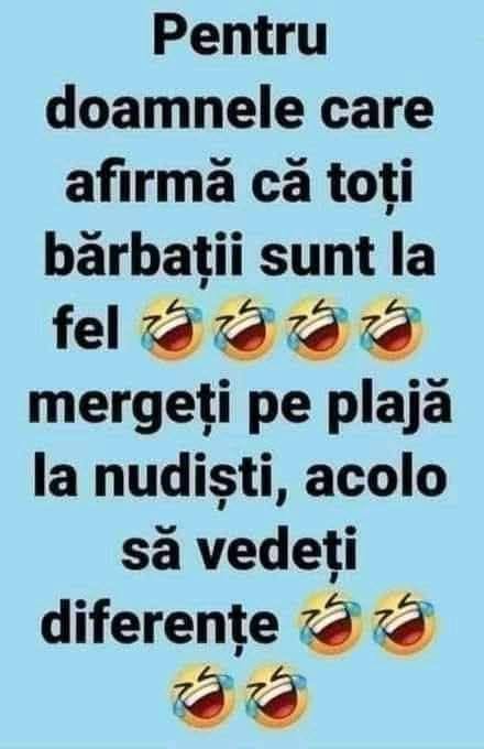Pentru doamnele care afirmă că toți bărbații sunt la fel: mergeți pe plajă la nudiști, acolo să vedeți diferențe!