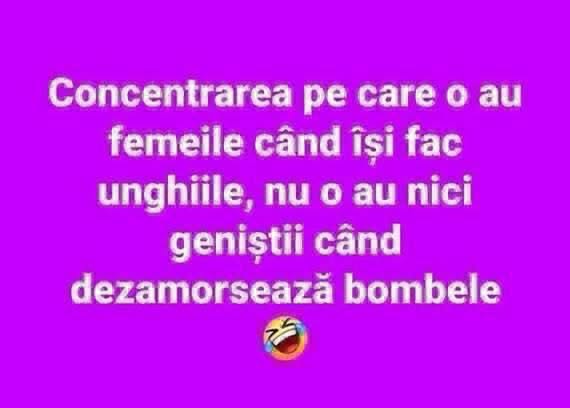 Concentrarea pe care o au femeile când își fac unghiile nu o au nici geniștii când dezamorsează bombele