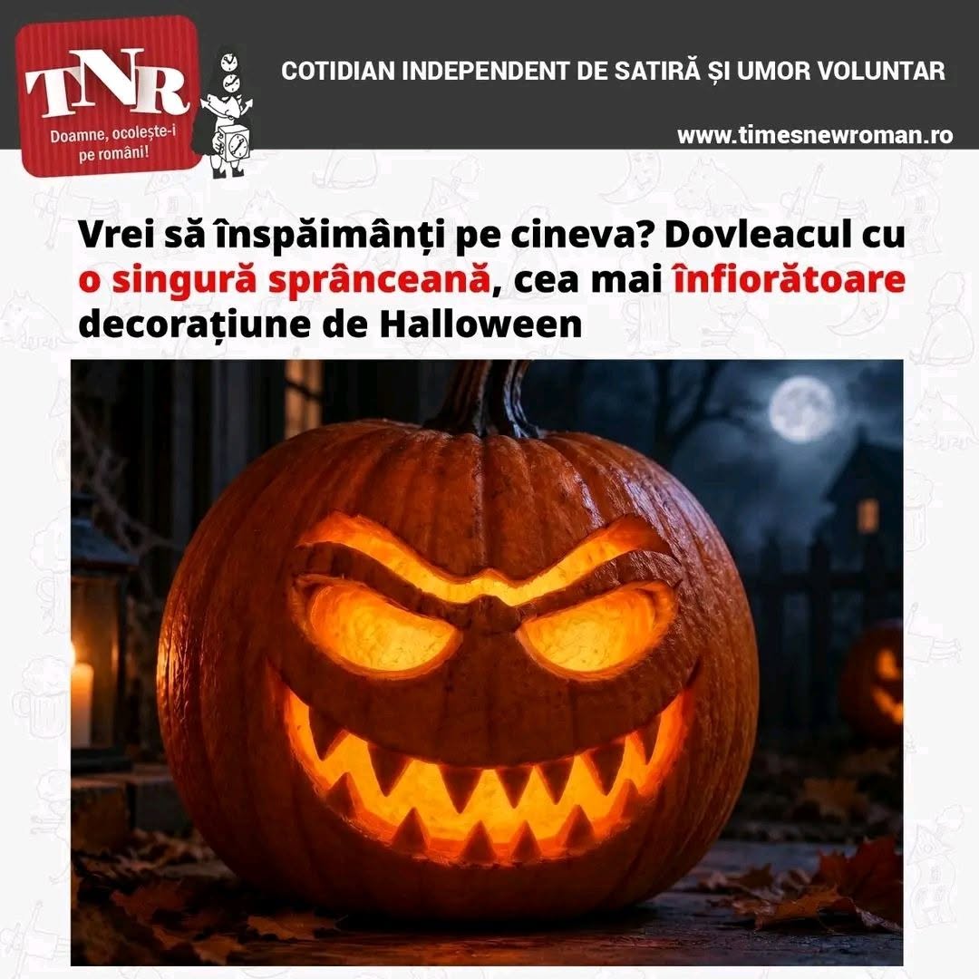 Vrei să înspăimânți pe cineva? Dovleacul cu o singură sprânceană, cea mai înfiorătoare decorațiune de Halloween