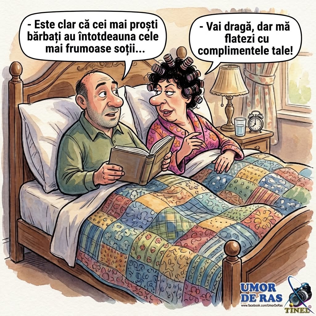 Este clar că cei mai proști bărbați au întotdeauna cele mai frumoase soții... Vai, dragă, dar mă flatezi cu complimentele tale!