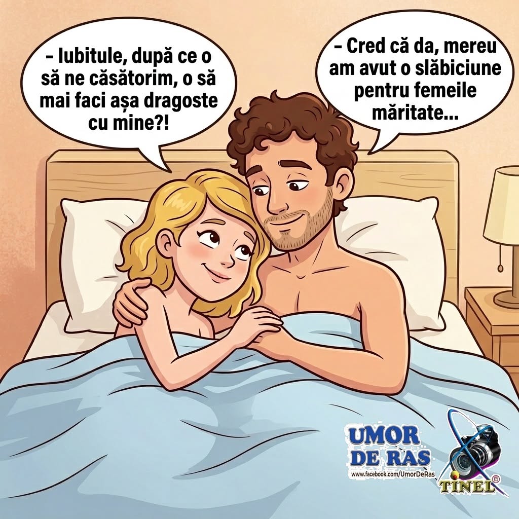 Iubitule, după ce ne căsătorim, o să mai faci așa dragoste cu mine? Cred că da, mereu am avut o slăbiciune pentru femeile măritate...