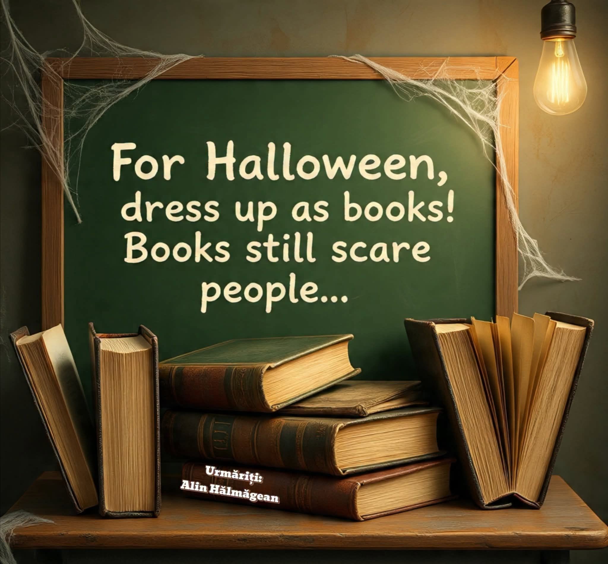 For Halloween, dress up as books! Books still scare people...
