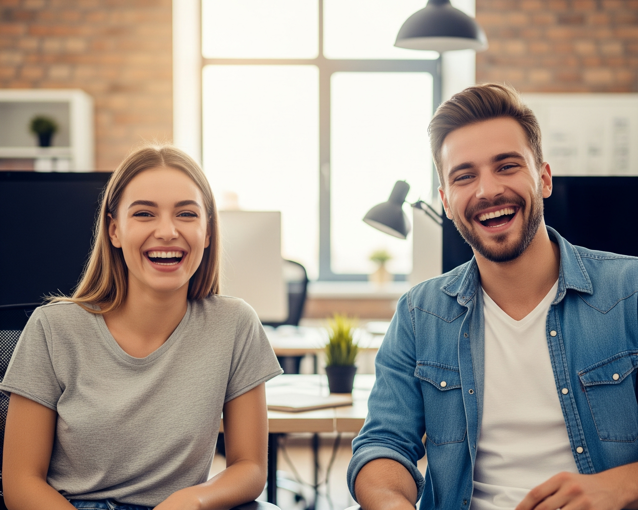 A smiling woman in a professional office setting