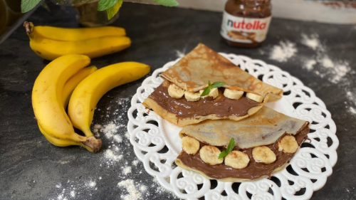 krepa me banane dhe nutella